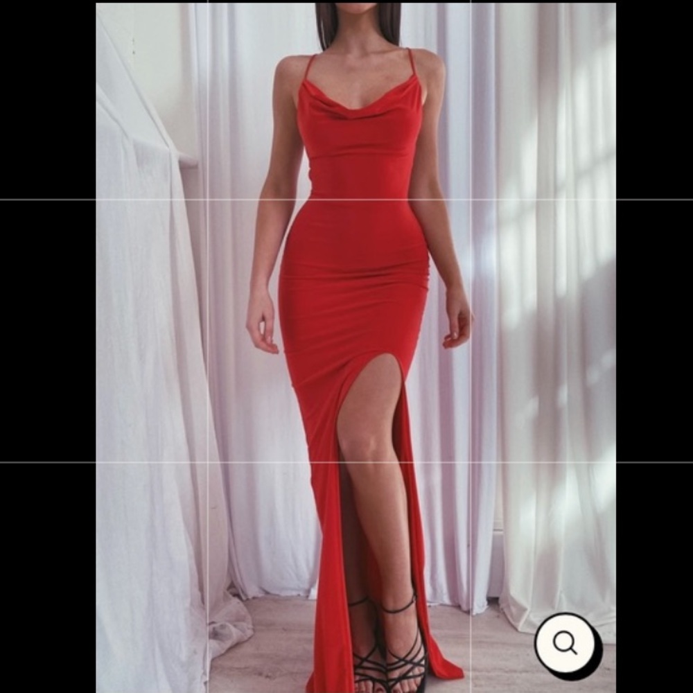 AYM Row Drape Maxi Dress with built in bra